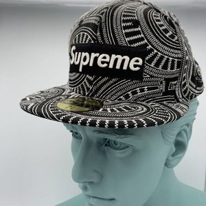 Supreme New Era Uptown Box Logo Black 7 5/8
